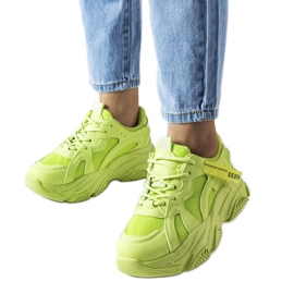 Inna Sneakers verdi con suola spessa di Amendola verde