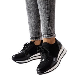 Inna Sneakers con zeppa nere di Bellante nero