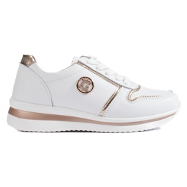 Scarpe sportive da donna in pelle bianca Shelovet bianco