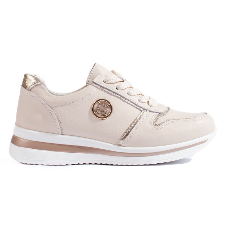 Sneakers Shelovet in pelle beige