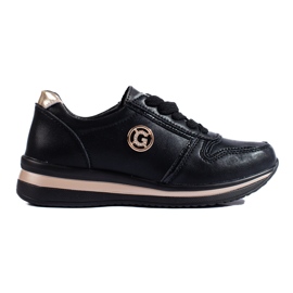Scarpe da ginnastica in pelle nera Shelovet nero