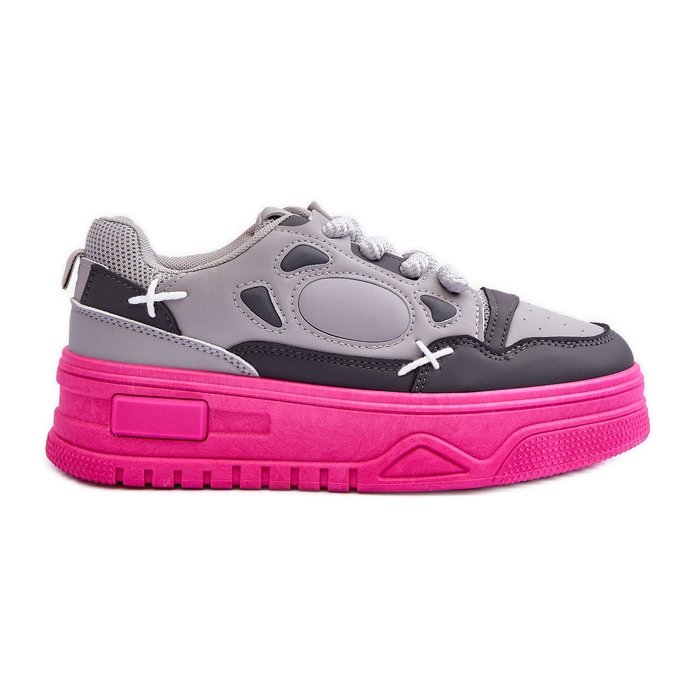 PG1 Sneakers con plateau da donna grigie Finos grigio