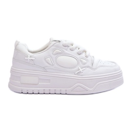 PG1 Sneakers con plateau da donna bianche Finos bianca