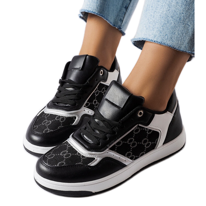 Inna Sneakers nere decorate con il monogramma Isidor nero