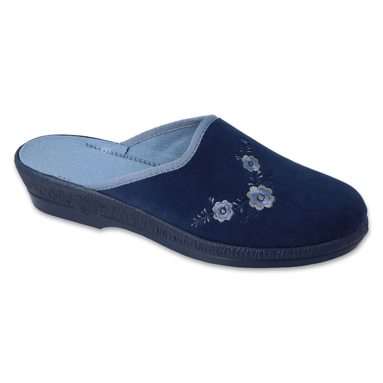 Ciabatte da donna in pu Befado con ricamo 219D481 blu navy