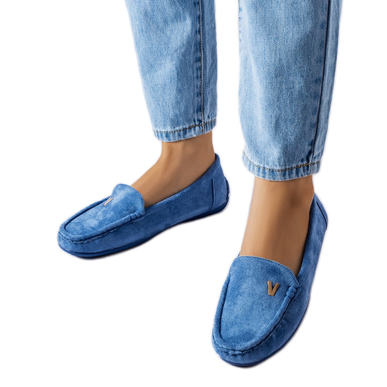 Mocassini in eco-camoscio blu di Beltsville