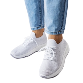 Inna Sneakers bianche decorate con un filo d'argento di Randolph bianco