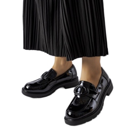 Inna Mocassini Scranton in vernice nera nero