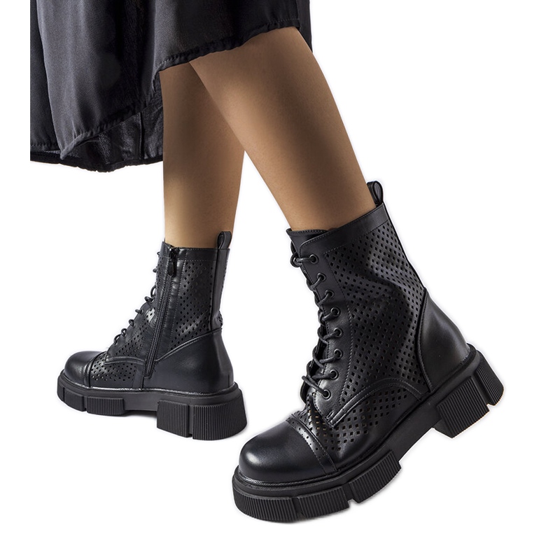 Stivali Corpus neri traforati nero