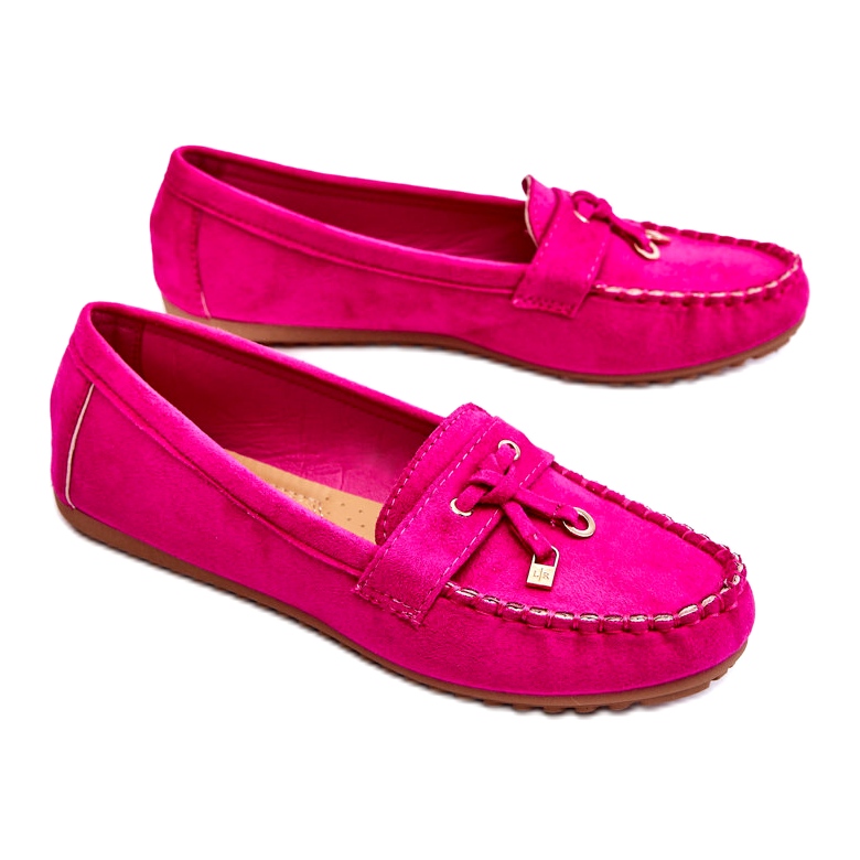 Seastar Mocassini Classici in Camoscio con Decoro Fucsia rosa