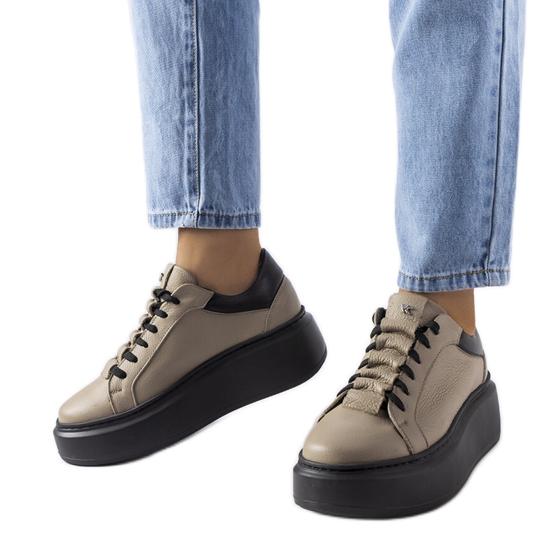 Francesina beige LS5379 Tortora