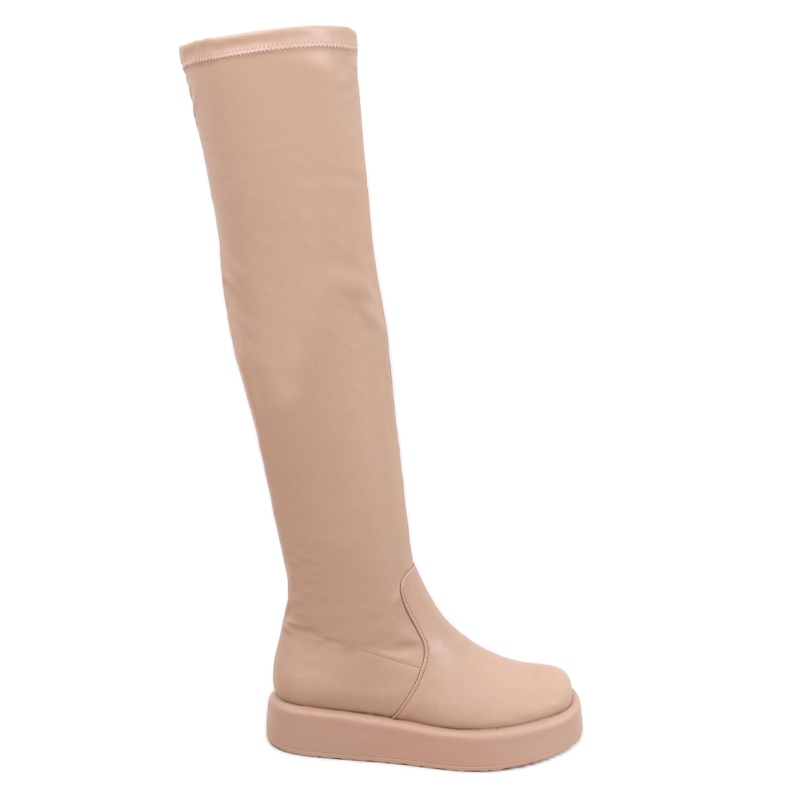 Stivali Baird beige con suola spessa