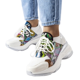 Sneaker bianche con accento animale di Filiberto bianco