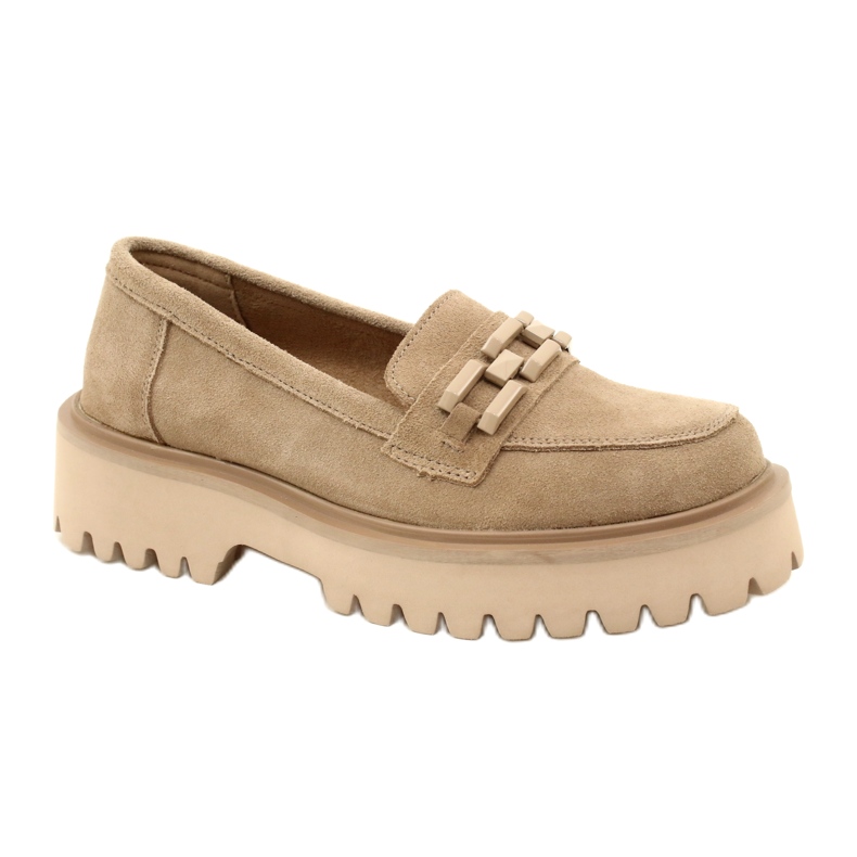 Mocassini in camoscio con decoro Filippo DP4792/23 BE beige