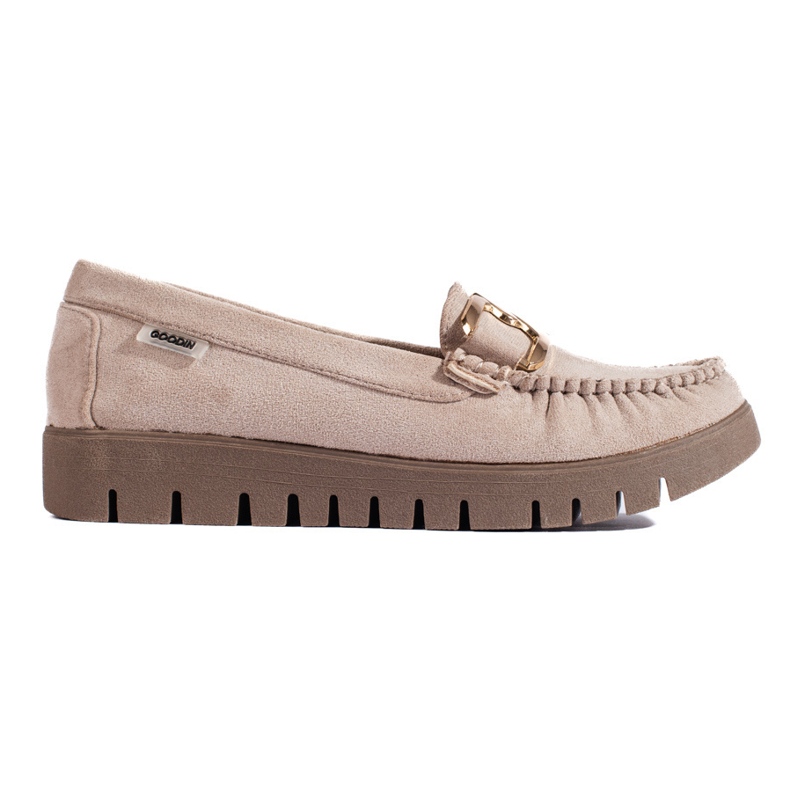 Goodin Mocassini da donna in camoscio beige