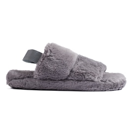 Pantofole in pelliccia da donna Shelovet grigie grigio