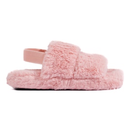 Ciabatte da donna in pelliccia Shelovet rosa cipria