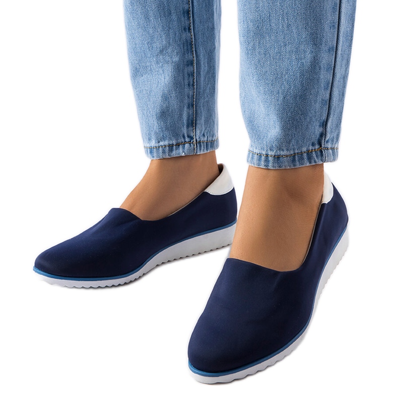 Sneakers elastiche blu navy di Alfonsi