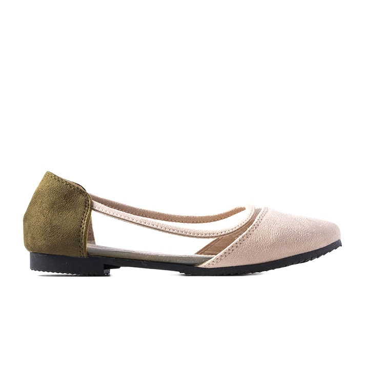 Ballerine Kortes in camoscio beige per bambini