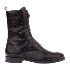 Marco Shoes Stivaletti classici con tacco basso nero