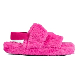 Ciabatte in pelliccia da donna fucsia Shelovet rosa