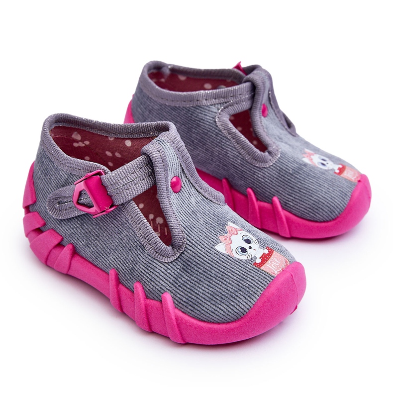 BEFADO S.A. Pantofole Stivaletti Befado 110P480 Grigio e Rosa