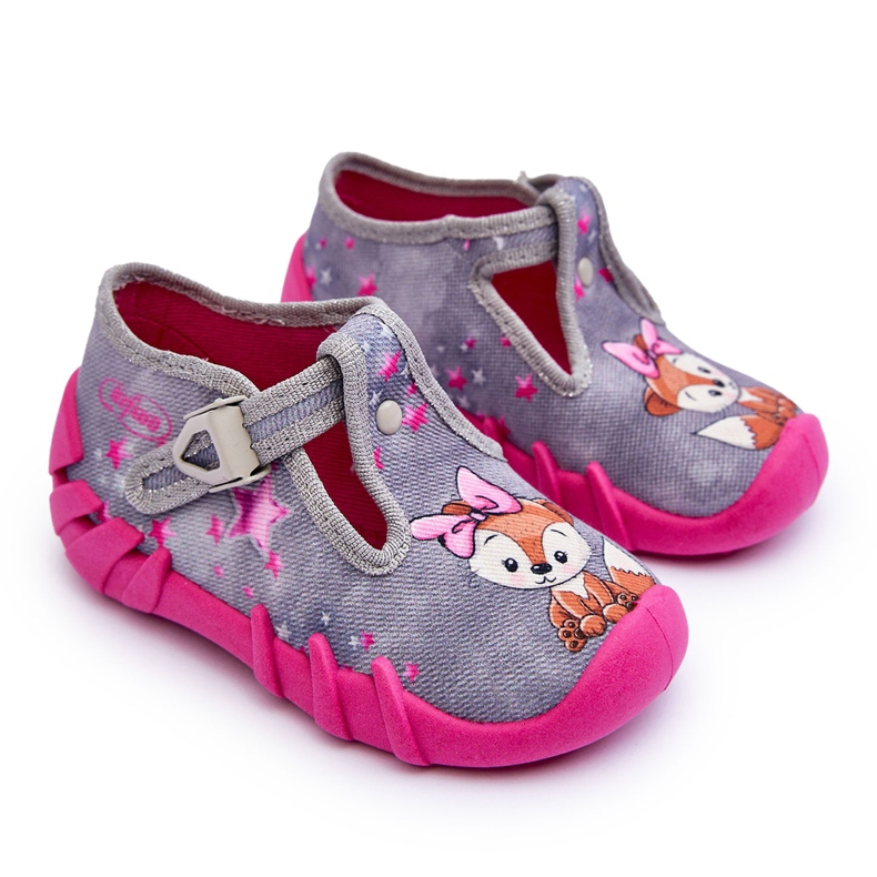 BEFADO S.A. Scarpe Pantofole Scoiattoli Befado 110P467 Grigio e Rosa