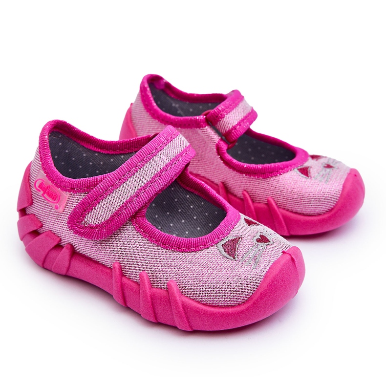 BEFADO S.A. Pantofole ballerina Befado Shiny Cat 109P235 Rosa nero