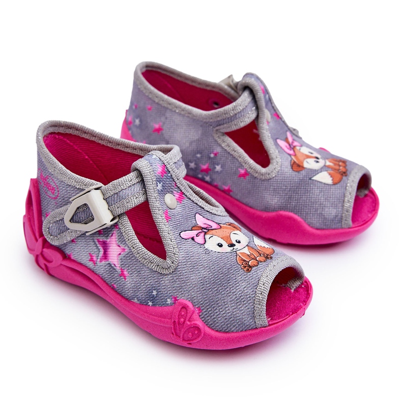 BEFADO S.A. Sandali pantofole scoiattolo Befado 213P137 Grigio e rosa