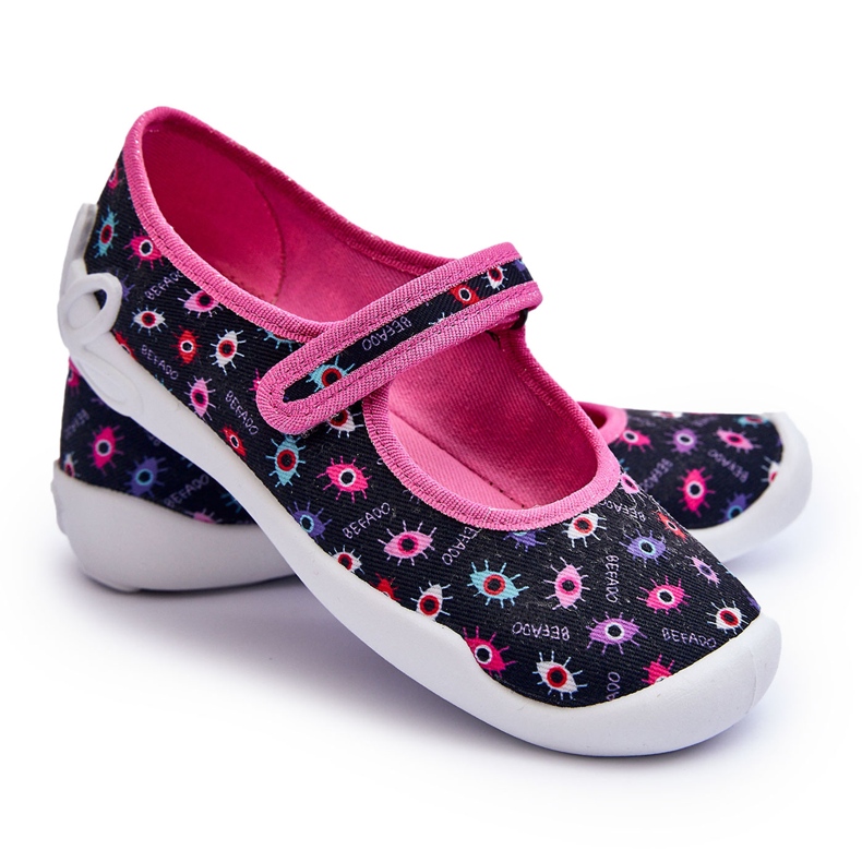BEFADO S.A. Pantofole ballerina da ragazza Befado 114Y518 Blu navy e rosa