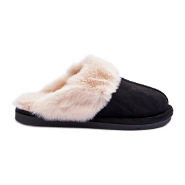 FB3 Ciabatte Infradito da Donna con Pelliccia Nero Pinky