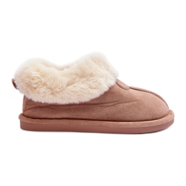 FB3 Pantofole da donna Lanoze beige con pelliccia