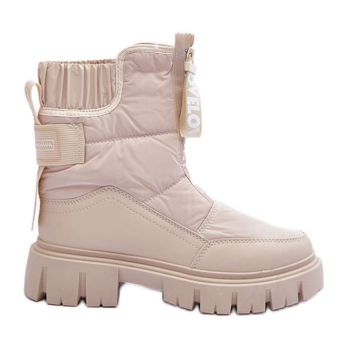 PE1 Stivali da neve alti isolanti da donna Beige Freoc