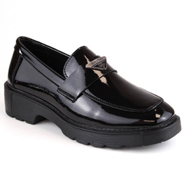 Scarpe slip-on da donna in vernice nera Filippo DP4710 nero