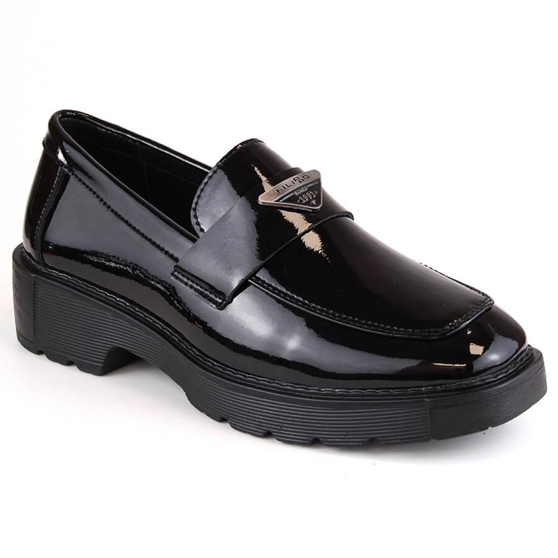 Scarpe slip-on da donna in vernice nera Filippo DP4710 nero