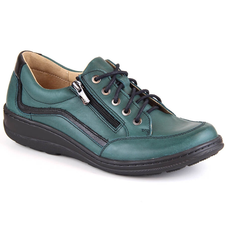 Comode scarpe da donna in pelle, Helios 411 verde