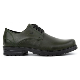 Polbut Scarpe trapper da uomo in pelle 2120 verde