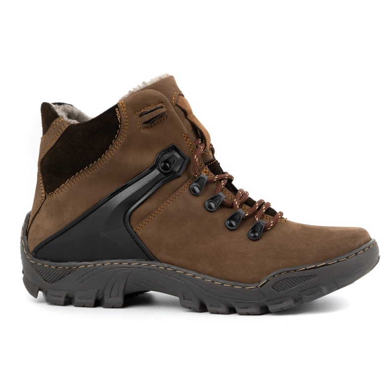 Olivier Doposci invernali da uomo 119 trekking nabuk marrone