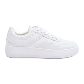 PE1 Scarpe Sportive Da Donna Su Piattaforma Pudina Bianca