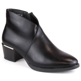 Stivali da cowboy isolanti con tacco alto da donna, neri Vinceza 58125 nero