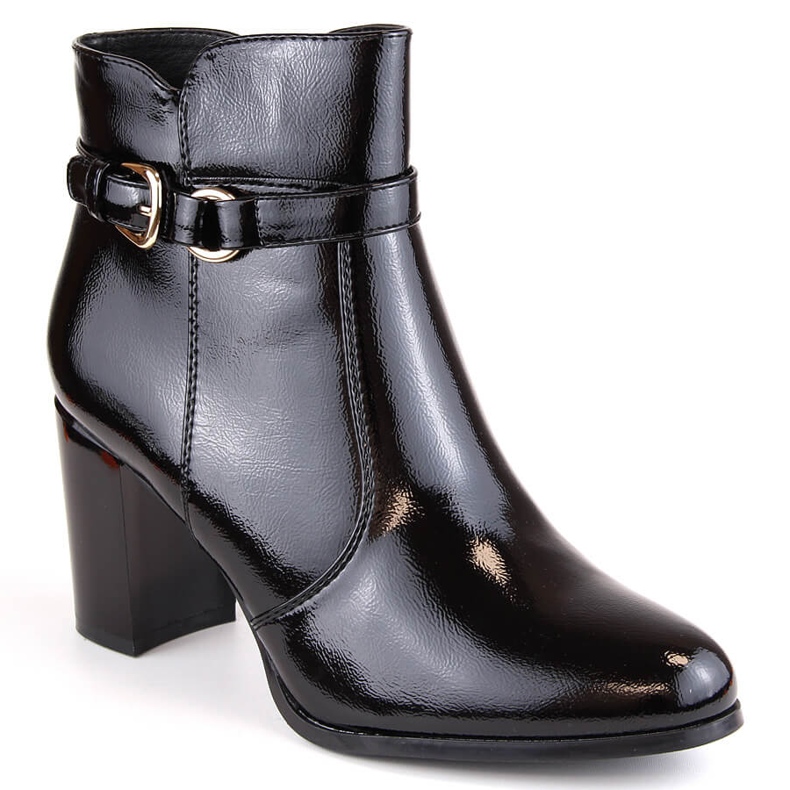 Stivaletti isolanti da donna in vernice, neri, Sergio Leone BT324 nero