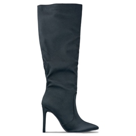 Stivali da donna in raso nero