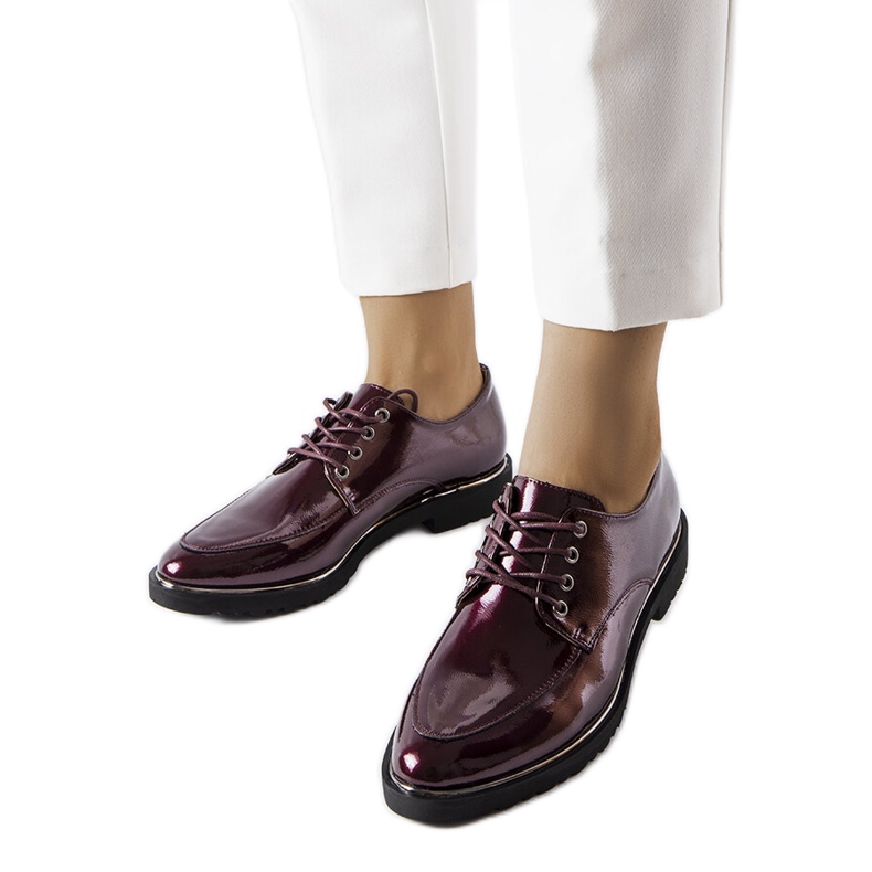 Inna Scarpe in vernice bordeaux di Florentina rosso