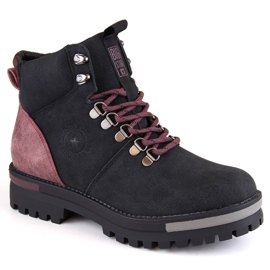 Stivaletti stringati neri da donna Big Star MM274318 nero