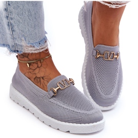 PM1 Sneakers Slip-On Abbellite Da Donna Grigio Alena
