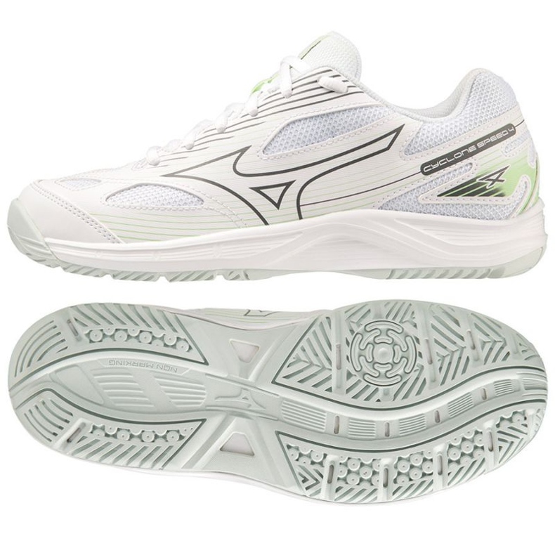 Scarpe da pallavolo Mizuno Cyclone Speed ​​4 W V1GC238035 bianca bianca