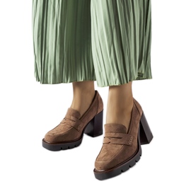Décolleté marroni con soletta in pelle di Vinceza marrone