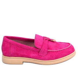 Mocassini in camoscio di Ottavia Fuchsia rosa