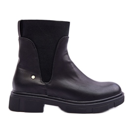PG1 Stivaletti Chelsea in pelle da donna neri Tannaz nero
