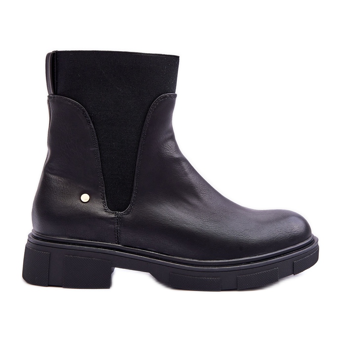 PG1 Stivaletti Chelsea in pelle da donna neri Tannaz nero